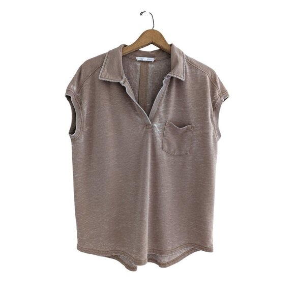 Jane + Delancey Boho Lagenlook Sleeveless Cotton Shirt Top Size L - Picture 1 of 8